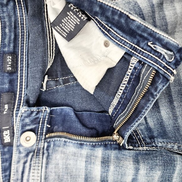 BKE Jeans Tyler Straight Leg Relaxed Fit Jeans Mens Size 31 x 32 Blue - Picture 10 of 13